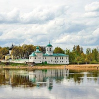 Псков. Мирожский монастырь. Панорама
