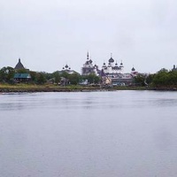 Вид с моря на Большой Соловецкий остров