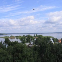 Селигер. Вид на озеро Селигер с колокольни собора в Осташкове