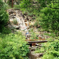 Дорога к Камышлинскому водопаду. Подвесной мост через Катунь