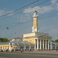 Кострома. Центральная площадь города и пожарная каланча