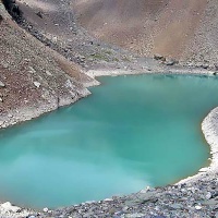 Ледник Актру. Голубое озеро
