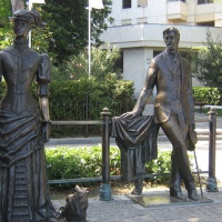 Ялта. Памятник А.П. Чехову и Даме с собачкой