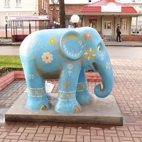 Йошкар-Ола. Скульптура «Голубой слон»