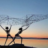 Петрозаводск. Набережная Онежского озера. Скульптура «Рыбаки»