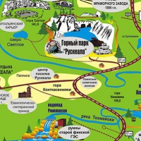Горный парк «Рускеала». Карта достопримечательностей