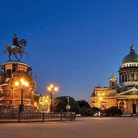 Санкт-Петербург. Исаакиевская площадь вечером