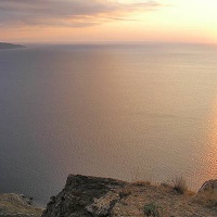 Крым. Чёрное море на закате