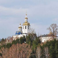 Абалак. Вид с Иртыша на Абалакский монастырь