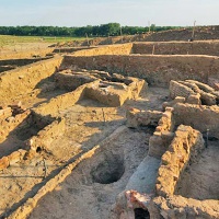 Селитренное городище. Археологический раскоп