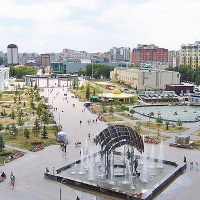 Тюмень. Фонтан на Цветном бульваре