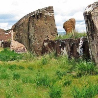 Большой Салбыкский курган. Восточная сторона изнутри