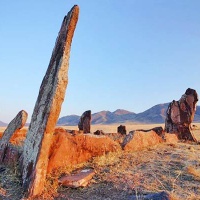 Хакасия. Пейзажи Долины царей, где находятся более 50 курганов