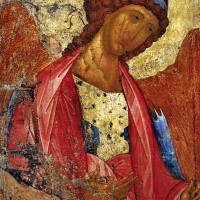 Фрески в соборе Успения Пресвятой Богородицы .Архангел Михаил, Андрей Рублев