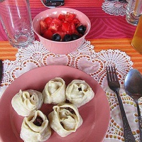 Тувынское национальное блюдо - боозы