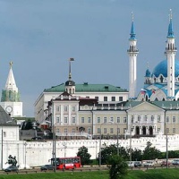 Казань. Архитектурный комплекс Кремля. Вид на мечеть Кол Шариф