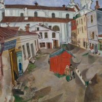 Марк Шагал  «Витебск, рыночная площадь», 1917