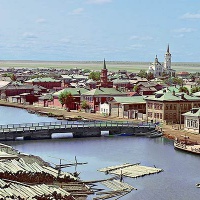Тобольск. Вид с колокольни Крестовоздвиженской церкви