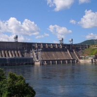 Дивногорск. Плотина Красноярской ГЭС 