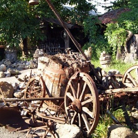 Урус-Мартан. Музей Донди-Юрт. Старинная телега