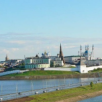 Казань. Архитектурный ансамбль Казанского Кремля. Панорама