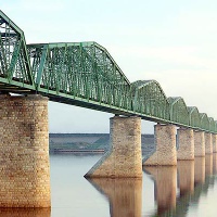 Пермь. Железнодорожный мост через Каму