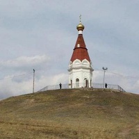 Красноярск. Часовня Параскевы Пятницы на Караульной горе - один из символов Красноярска